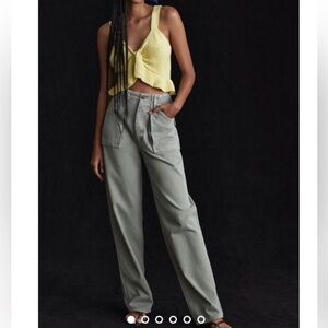 MOTHER High Waisted Curbside Utility Sneak in Spoiler Alert Pants